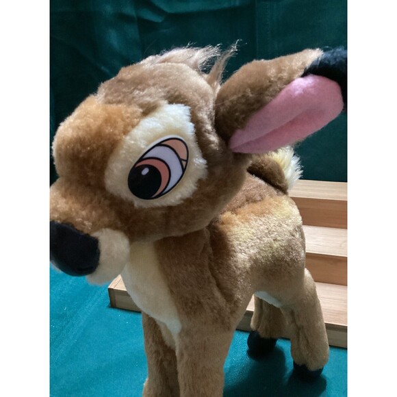 Vintage Disney BAMBI Standing Fawn Deer Promotional Plush Toy 12" Wire In Legs - Picture 4 of 14